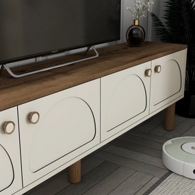 Móvel para Televisão "Bohem" - 180 x 53 x 35 cm - Cor Creme - Design M