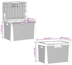 Caixa de arrumação para jardim c/ assento 125 L PP antracite