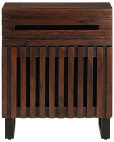 Mesa de cabeceira 50x34x60 cm madeira mangueira maciça castanho