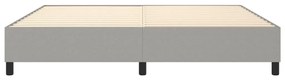Estrutura de cama sem colchão 200x200 cm tecido cinzento-claro