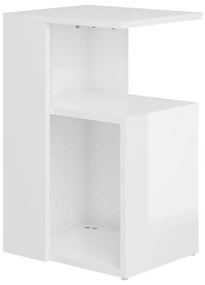 Mesa de apoio 36x30x56 cm contraplacado branco brilhante