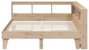 Cama com estante sem colchão 160x200 cm pinho maciço