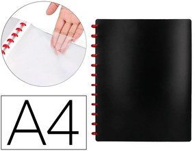 Portfólio com Argolas Plásticos Preto