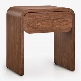 Mesa Auxiliar Retangular 45x40 Cm Em Mdf Rosbel Castanho Nogal Oscuro - Sklum
