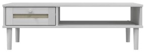 Mesa de centro SENJA 100x55x33 cm pinho maciço branco