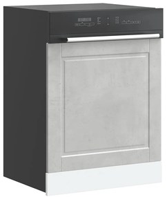 Painel máquina lavar louça Porto betão cinzento 60x1,5x67 cm