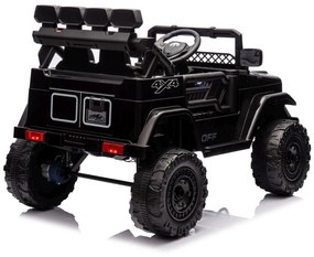 Jipe elétrico para Crianças 12V 4x4 Off-Road CLIMBER Rodas de espuma EVA, Assento Couro ecológico Preto