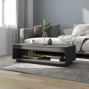 vidaXL Mesa de centro 110x50x33,5 cm madeira de pinho maciça cinzento