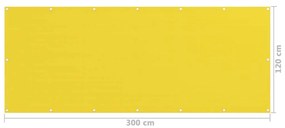 Tela de varanda 120x300 cm PEAD amarelo