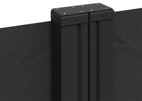 Toldo lateral retrátil 160x600 cm preto