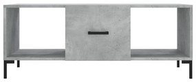 Mesa de centro 102x50x40 cm madeira processada cinza cimento