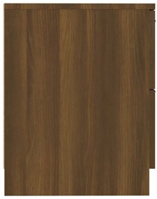 Mesas de cabeceira 2 pcs derivados de madeira carvalho castanho