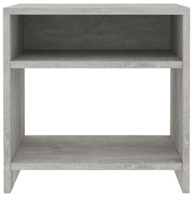 Mesa de cabeceira 40x30x40cm derivados de madeira cinza cimento