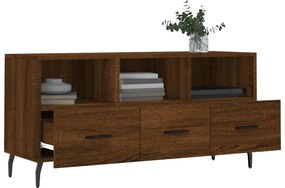 Móvel de TV 102x36x50 cm derivados de madeira carvalho castanho