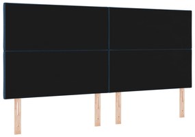 Cabeceira Design de Blocos de Diamante Azul 200 cm Tecido