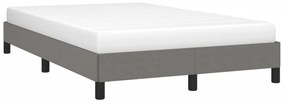 Estrutura de cama sem colchão 120x200 cm tecido cinzento-escuro