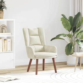 Cadeira Relaxante vidaXL Veludo Creme
