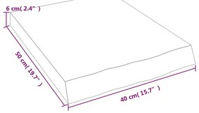 Prateleira de parede 40x50x(2-6) cm carvalho tratado castanho