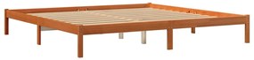 Cama sem colchão 180x200 cm pinho maciço castanho-mel