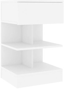 Mesas de cabeceira 2 pcs 40x35x65cm derivados de madeira branco