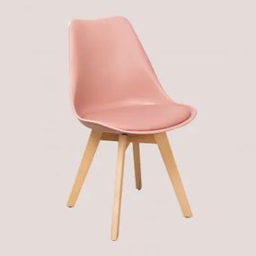 Pack De 4 Cadeiras De Jantar Nordic Rosé - Sklum
