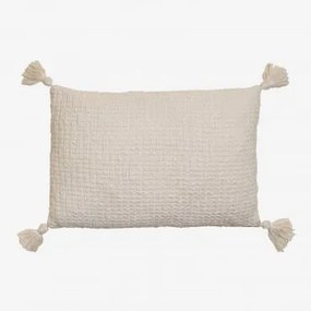 Coussin Rectangulaire 35x50 Cm En Coton Resnais Beige Creme - Sklum