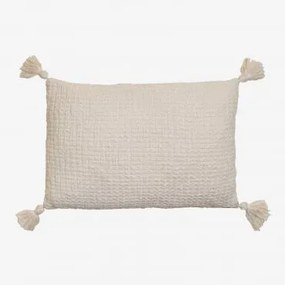 Coussin Rectangulaire 35x50 Cm En Coton Resnais Crema - Sklum