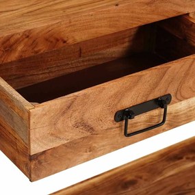 Mesas consola 2 pcs Castanho Madeira de acácia maciça