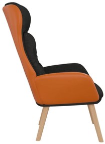 Cadeira de descanso PVC e tecido preto
