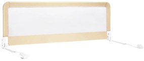 Barra de segurança para bebés para camas com altura ajustável 150 x 55 cm Bege