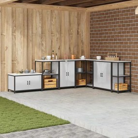 vidaXL Armário de Armazenamento para Cozinha Prata 60 x 50 x 92 cm