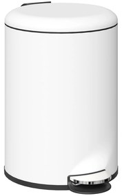 HOMCOM Balde de Lixo para Cozinha 20L com Pedal Tampa com Fechamento Suave e Cubo Amovível 36x30x44 cm Creme