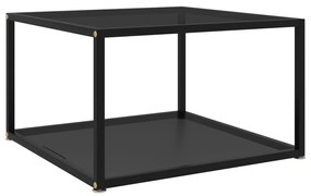 Mesa de centro 60x60x35 cm vidro temperado preto