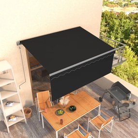 Toldo retrátil automático com estore 3,5x2,5 m antracite