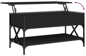 Mesa de centro 100x50x50 cm derivados de madeira/metal preto