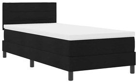 Cama Box com Colchão Preto 90x190 cm Tecido