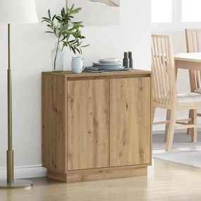 Buffet vidaXL com LED Carvalho Artesanal 71x34,5x75 cm Madeira Reconstituída