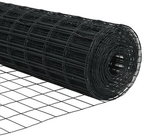 Cerca Europeia com 13 postas 0.6x25 m aço galvanizado cinza