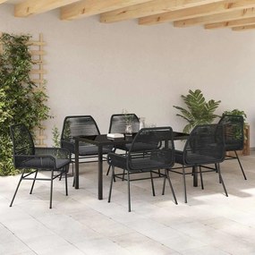 Conjunto de Jantar de 7 Peças para Jardim com Almofadas em Rattan Sint