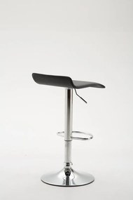 Banco de bar Dyn em couro sintético e com estrutura cromada 36 x 64-84 x 39 cm Preto