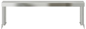 Prateleira para mesa de trabalho 110x30x35 cm aço inoxidável