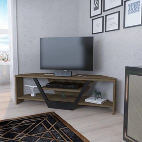 Móvel TV Sares – Carvalho Oud/Preto – 120x35x36,8 cm
