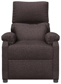 Poltrona de massagens tecido castanho-escuro