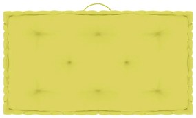 vidaXL Almofadão para móveis de paletes 73x40x7 cm algodão verde maça