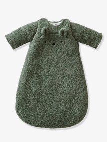 Agora -15%: Saco de bebé com mangas amovíveis, Urso Green Forest verde-salva