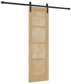 Porta Deslizante vidaXL com Conjunto de Acessórios 61x198,5 cm Madeira
