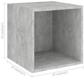 4 pcs conjunto de móveis de TV contraplacado cinzento cimento