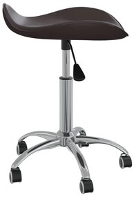 Cadeira de escritório couro artificial castanho