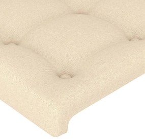 Cabeceira de cama c/ abas tecido 183x16x78/88 cm creme
