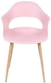 Conjunto de 2 cadeiras de jantar rosa UTICA Beliani